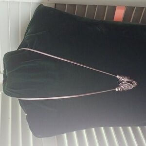 CHICO'S Silver-tone Statement Necklace 40 Inches Long